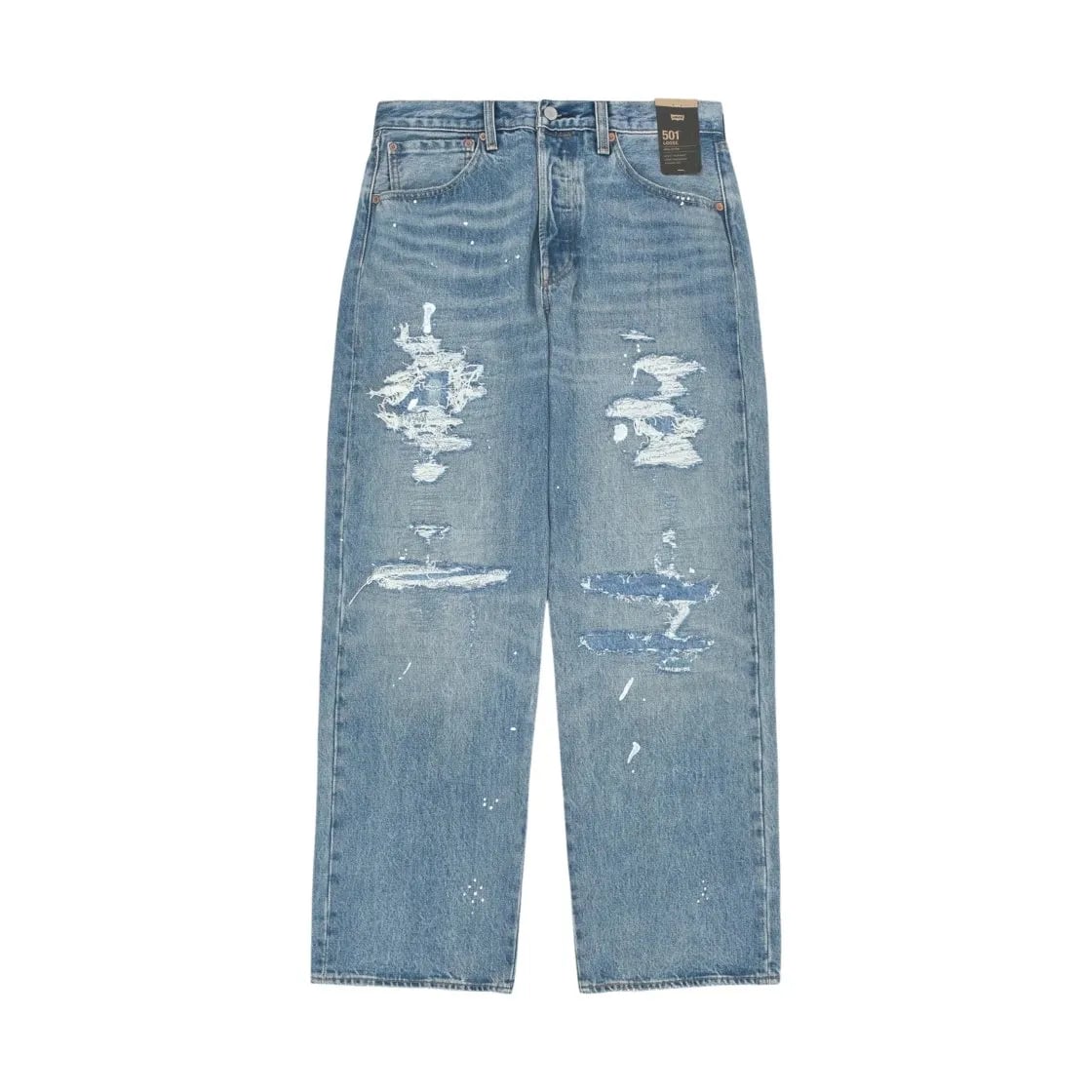 리바이스 501 루즈 크래쉬 리페어 데님 라크스퍼 페인터