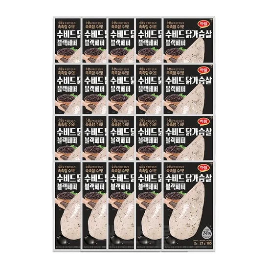 하림 수비드 닭가슴살 블랙페퍼 100g 20봉 25,382원