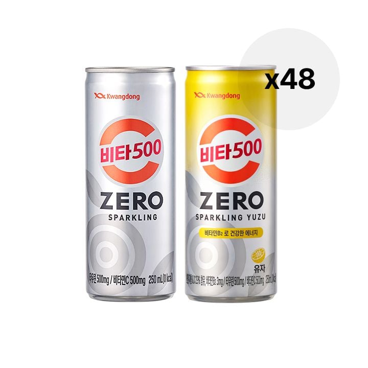 비타500 제로스파클링(+유자) 250ml 48입(맛 선택)