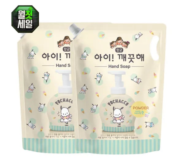 아이깨끗해X포차코 핸드워시 순향 리필 1.8L 2개