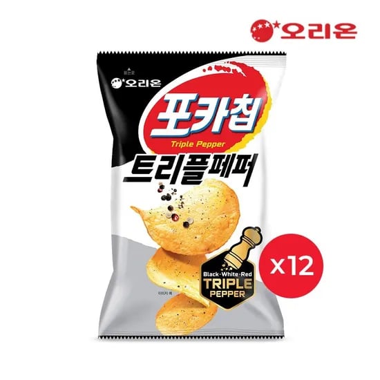 오리온 포카칩 트리플페퍼 60g 12개