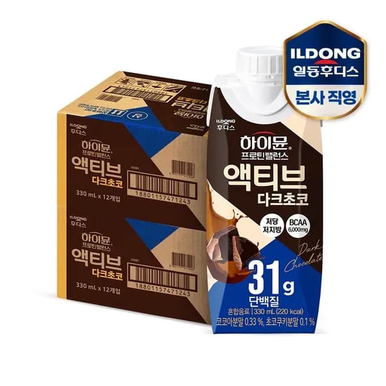 프로틴 밸런스 액티브 다크초코 330ml 24개