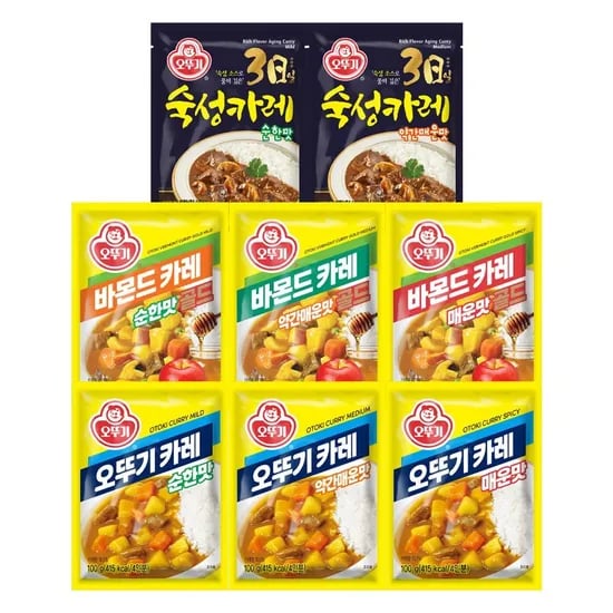 오뚜기 분말카레 100g 3개+3개 총 6개 골라담기