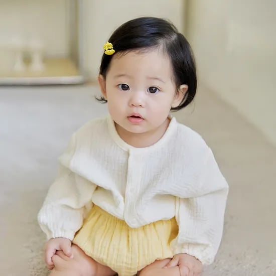리뗀클로르 부드러운 거즈 가디건 아기옷