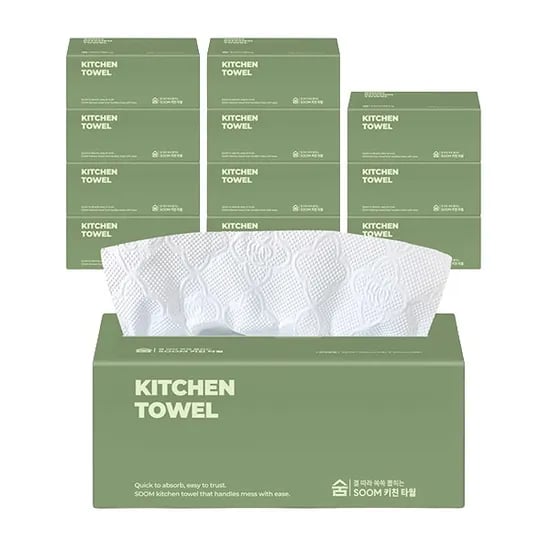 SOOM 키친타올, 3겹, 100매 12팩 5,800원