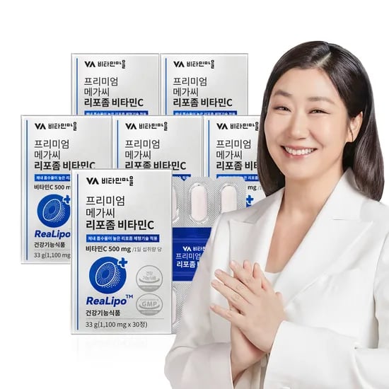 비타민마을 프리미엄 메가씨 리포좀 비타민C 30정, 6개