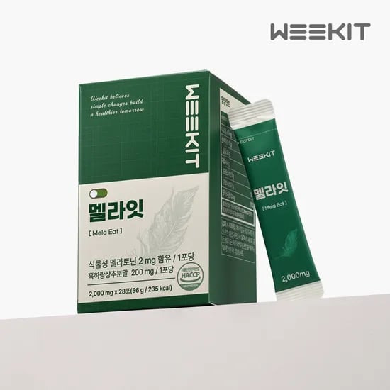 위킷 멜라잇 식물성 멜라토닌 효능 2mg 흑하랑상추 28포, 1개