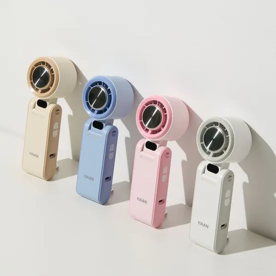 한경희 100단 터보 냉각 휴대용 캠핑 등산 탁상용 핸디 손선풍기 HF-T50F