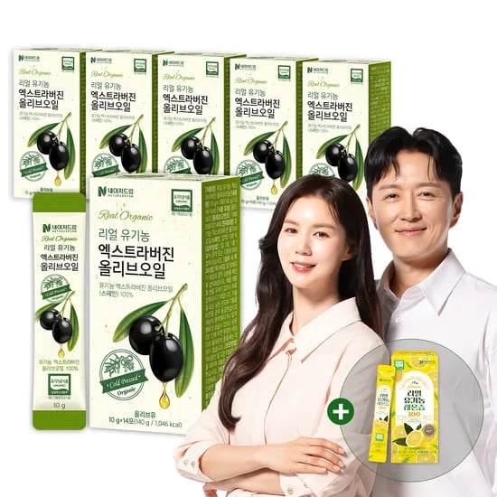 유기농 엑스트라버진 올리브오일 100% 스틱 6박스 올리브유 공복 냉압착 스페인 올레샷