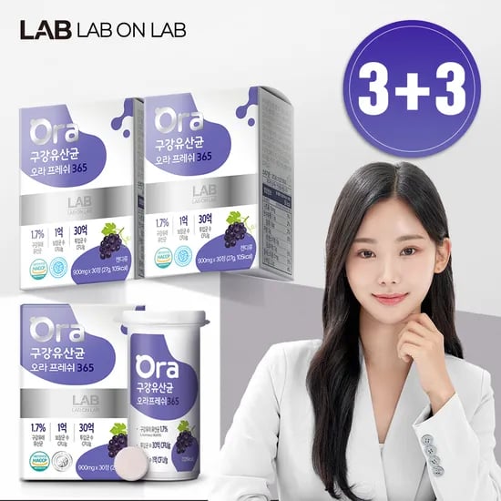 랩온랩 구강유산균 오라프레쉬 365 30정, 6개
