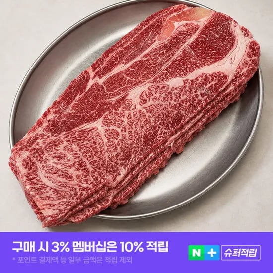 투뿔한우 숙성한우 3초 대패 살치 등심 300g 불고기 구이용 샤브샤브 소고기