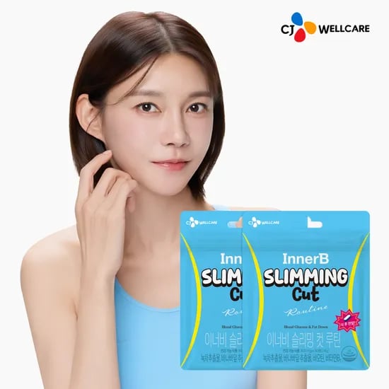 CJ 이너비 슬리밍 컷 루틴 다이어트 체지방 감소 녹차 카테킨 비오틴 30정, 2개