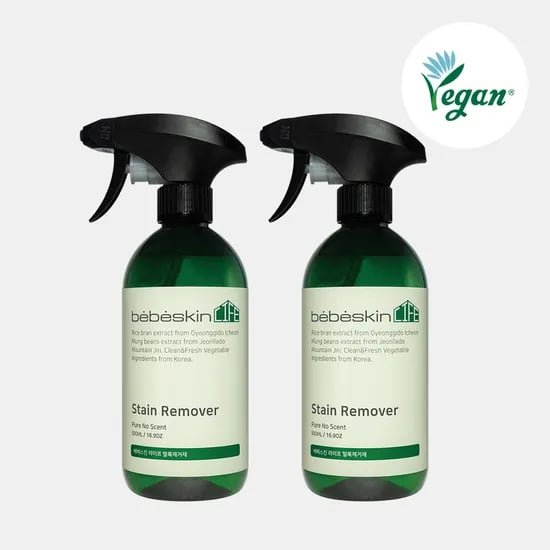 1+1 베베스킨 라이프 비건 얼룩제거제 500ml (무향) 흰옷 볼펜 과일 흙먼지 얼룩제거