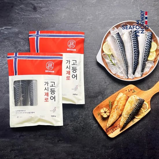 피터씨마켓 가시제로 노르웨이 순살고등어 일반 750g x 2팩