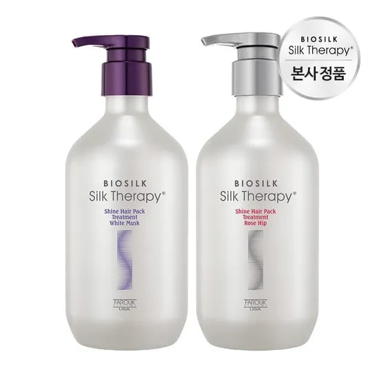 실크테라피 샤인 트리트먼트 플러스 로즈힙/화이트머스크 500ml (택 1)