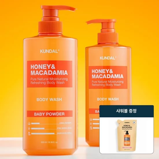 대용량 퓨어 바디워시 1058ml 1+1+리필팩 본품 증정
