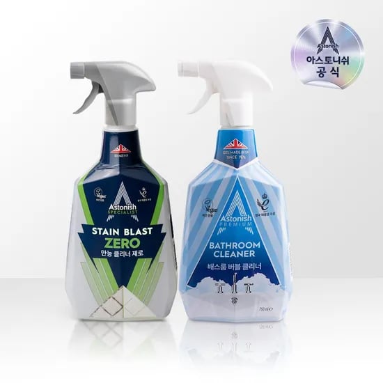 만능 클리너 제로 750ml+욕실 배스룸 클리너 750ml 인기 2종 세트