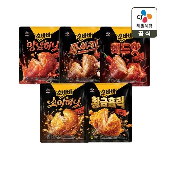 고메 소바바치킨 소이허니/양념치킨 240g 2+2 골라담기