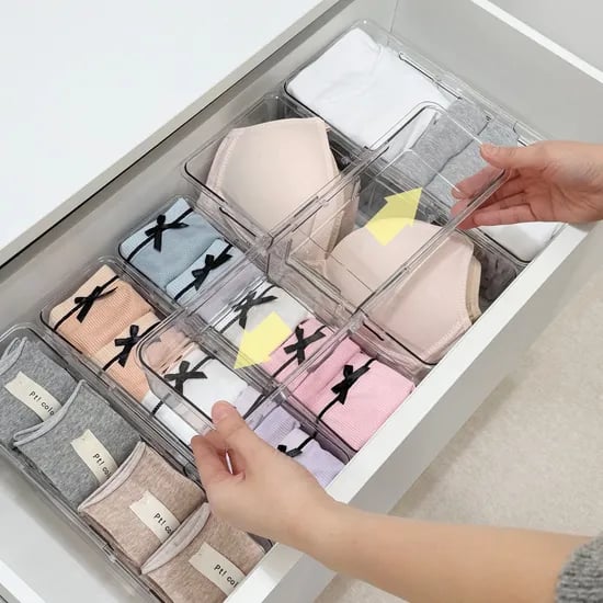 길이조절 칸막이 투명 속옷 양말 카니카니 서랍 정리함 2size