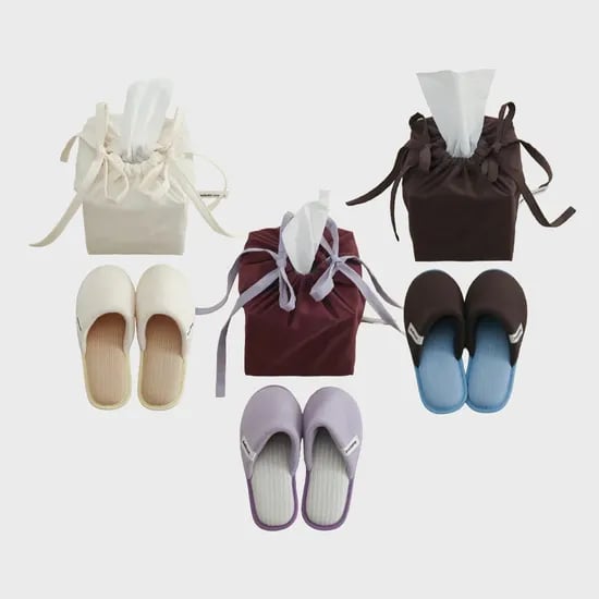 GIFT SET 더블노드 패브릭 집들이 선물 세트 (홈슈즈+티슈 파우치)_3 types