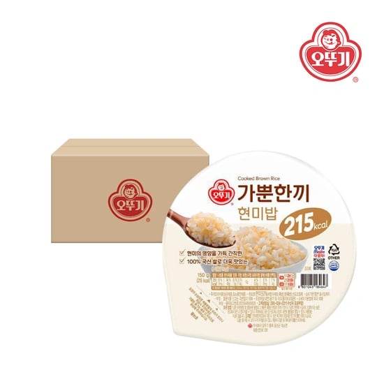 오뚜기 가뿐한끼 현미밥 150g x 30개 (25,500원/무료)1