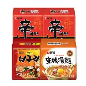신라면 10개 안성탕면 5개 너구리 5개