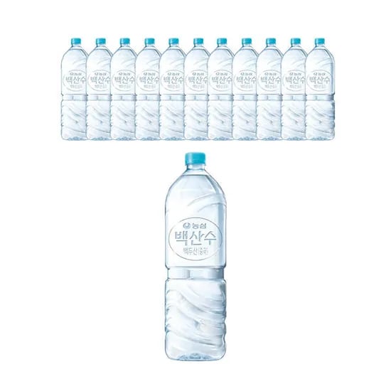 농심 백산수 유/무라벨 랜덤 2L 12개 (9,300원/무료)
