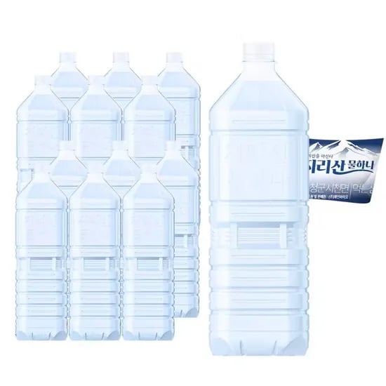 지리산 물하나 무라벨 2L x 24개 (9,900원/무료)