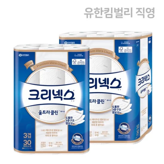 크리넥스 울트라클린 화이트 25m 60롤
