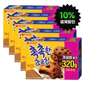 오리온 촉촉한 초코칩 16개입 5박스 15,490원