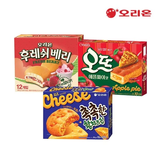 오리온 촉촉한 황치즈칩오뜨 애플파이후레쉬베리 세트 (1,146원/무료)6