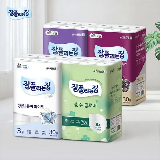 잘풀리는집 도톰한 3겹 퀼팅 광폭 화장지 30m x 24롤 x 2팩 (19,930원/무료)