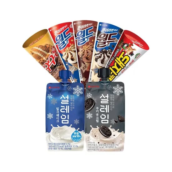 롯데웰푸드 월드콘 설레임 구구콘 돼지콘 12개+12개 골라담기 (20,792/무료)