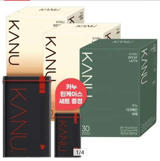 카누 디카페인/더블샷/라떼 30T 2개+틴케이스 증정 (20,970원/무료)