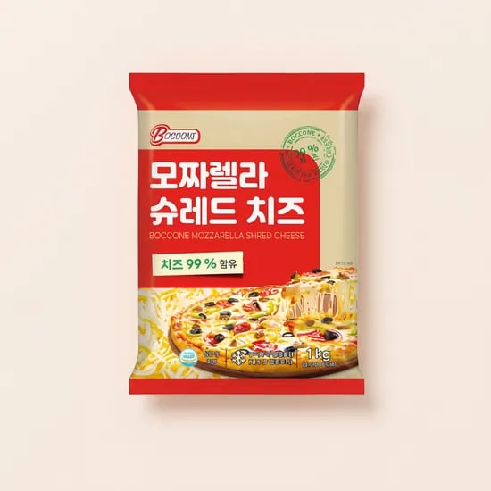 보꼬네 모짜렐라 슈레드 치즈, 1kg, 1개 (1,100원/무배)2