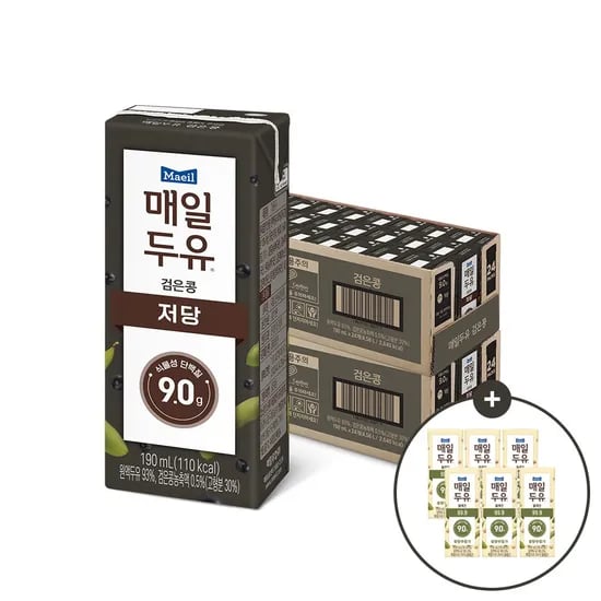 매일두유 검은콩 190ml 48팩+99.9 플레인 6팩(25,400원/무배)