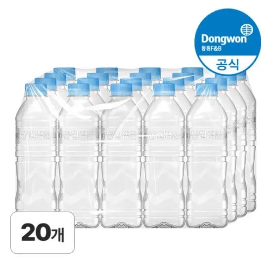 동원 샘물 무라벨 500ml 20개