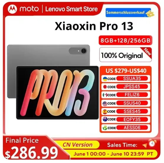 샤오신 프로 1인치 1개, 프로 GT13 1개, Y700 1개, Logitech MX 마스터4 1개, 샤오신패드 프로 12.7 1개, 레노버 Y700 1개 총 6개  305.85달러