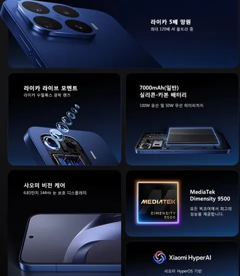샤오미 17T 프로 12GB+256GB 외 다양, 수량 20개