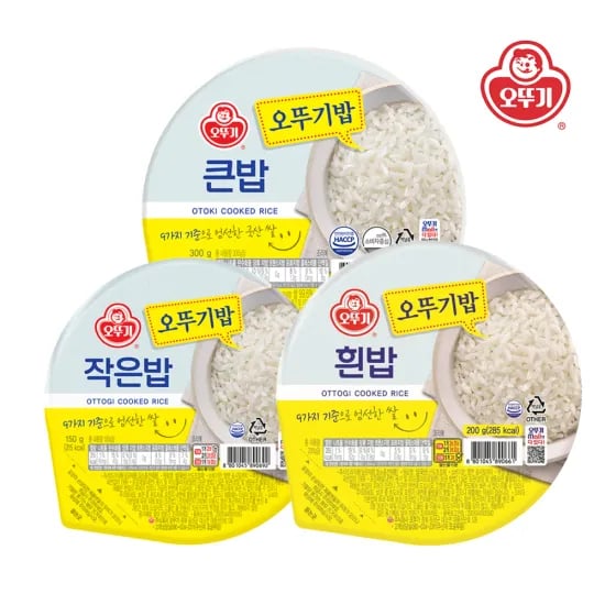 오뚜기밥 흰밥 골라담기(300g 18개/200g 18개, 36개/150g 36개) 택1 (24,811원/무료)