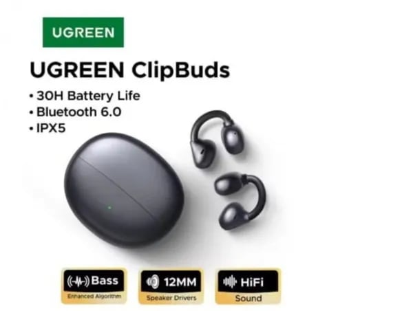UGREEN 오픈 클립형 무선 이어폰 ($15.45) 무배