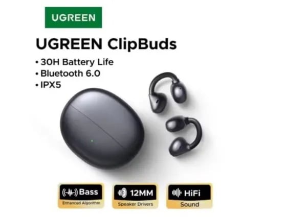 UGREEN 오픈 클립형 무선 이어폰 ($5.12) 무배1