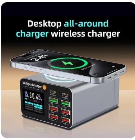 한국플러그 80W 8포트 무선 충전기($18.59/무료)