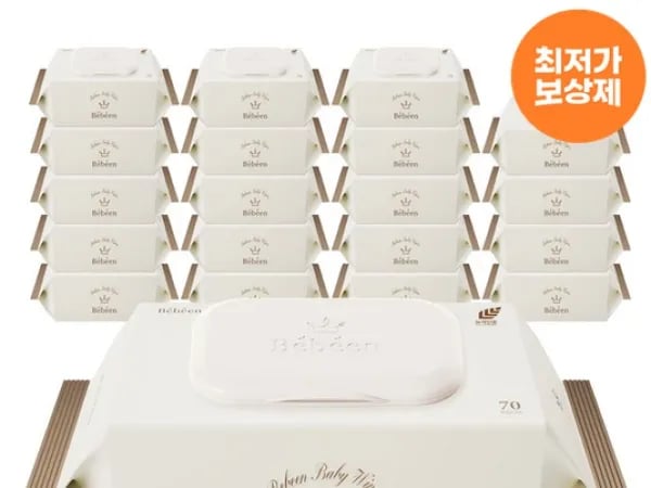 베베앙 프리미엄 골드 75gsm 물티슈 70매 20팩