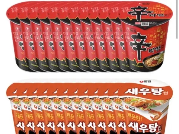 농심 신라면컵 소 12개 + 새우탕컵 소 12개