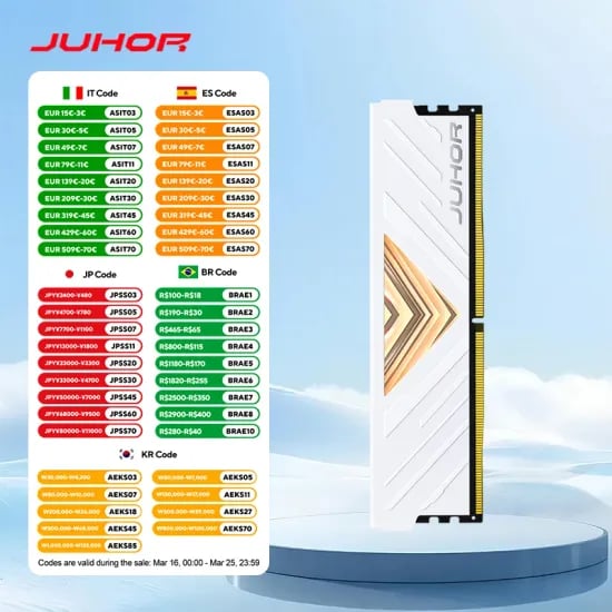 JUHOR DDR5 16G 램 $114.5, DDR4
