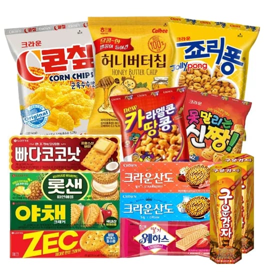 크라운&해태&롯데 인기과자 14봉세트 A형 (10,990원/무료)