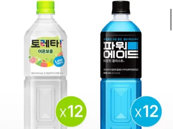 토레타 900ml+파워에이드 900ml 각12개(22,300원/무료)