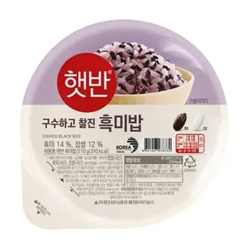 CJ 햇반 흑미밥 210g x 12개