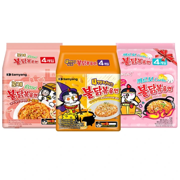불닭볶음면 4가지치즈/로제 x 32개 (1박스) 3종 택 1 (업체별도 무료배송)